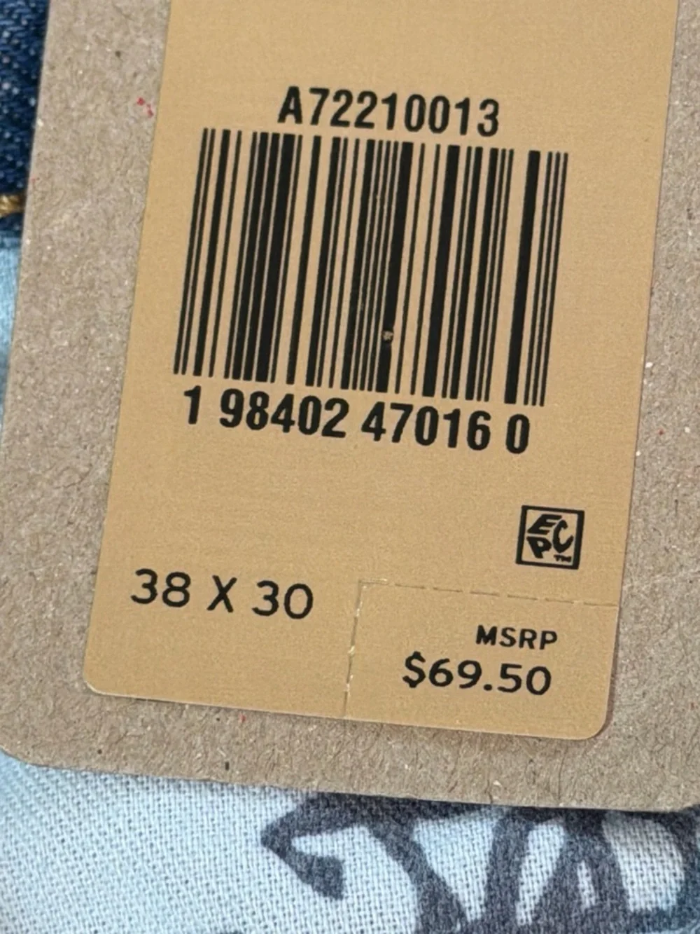 NWT Levi’s 565 '97 loose straight cotton denim light wash blue jeans 38x30